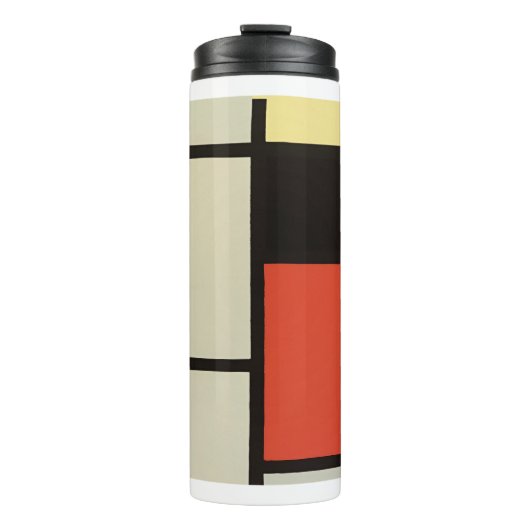 Mondrian Komposition Moderne Abstrakte Malerei Art Thermosbecher (Vorderseite)