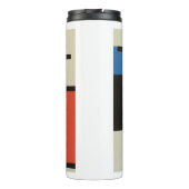 Mondrian Komposition Moderne Abstrakte Malerei Art Thermosbecher (Rückseite)