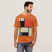 Mondrian Komposition Modernes Abstraktes Texas Ora T-Shirt (Vorne ganz)
