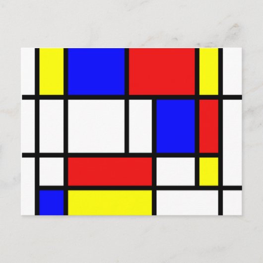 Mondrian, Komposition Parody Post Card Postkarte (Vorderseite)