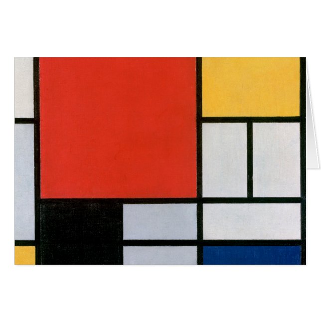 Mondrian Komposition Red Yellow Blue Black (Vorderseite (Horizontal))