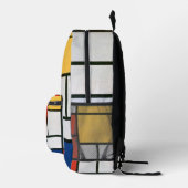 Mondrian Komposition Red Yellow Blue Black Bedruckter Rucksack (Rechts)
