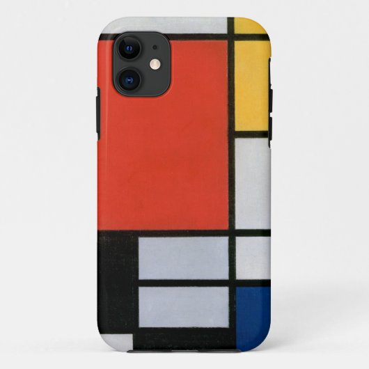 Mondrian Komposition Red Yellow Blue Black Case-Mate iPhone Hülle (Rückseite)