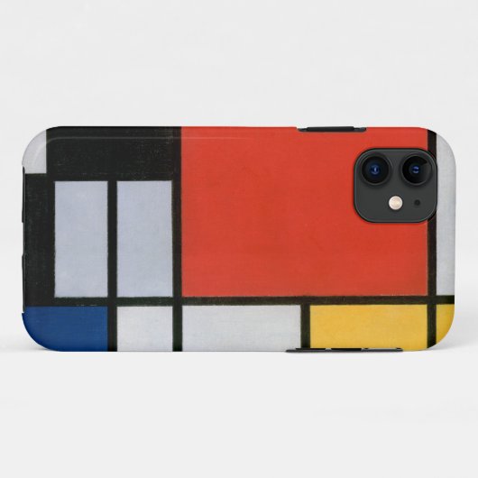 Mondrian Komposition Red Yellow Blue Black Case-Mate iPhone Hülle (Rückseite (Horizontal))