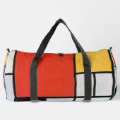 Mondrian Komposition Red Yellow Blue Black Duffle Bag (Rückseite)