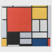 Mondrian Komposition Red Yellow Blue Black Geschenkpapier (Flach)