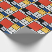Mondrian Komposition Red Yellow Blue Black Geschenkpapier (Ecke)