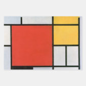 Mondrian Komposition Red Yellow Blue Black Geschenkpapier Set (Vorderseite 3)
