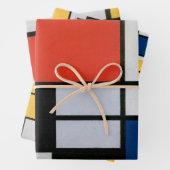 Mondrian Komposition Red Yellow Blue Black Geschenkpapier Set (Beispiel)