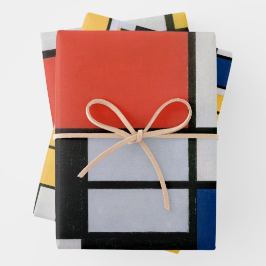 Mondrian Komposition Red Yellow Blue Black Geschenkpapier Set (Beispiel)