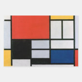 Mondrian Komposition Red Yellow Blue Black Geschenkpapier Set (Vorderseite)