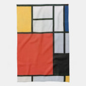 Mondrian Komposition Red Yellow Blue Black Geschirrtuch (Vertikal)