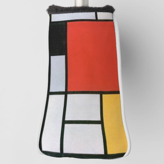 Mondrian Komposition Red Yellow Blue Black Golf Headcover (Rotieren 90)