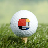 Mondrian Komposition Red Yellow Blue Black Golfball (Insitu T-Shirt)