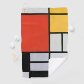 Mondrian Komposition Red Yellow Blue Black Golfhandtuch (Insitu)