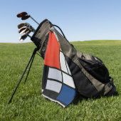Mondrian Komposition Red Yellow Blue Black Golfhandtuch (Gras)