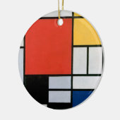 Mondrian Komposition Red Yellow Blue Black Keramik Ornament (Links)