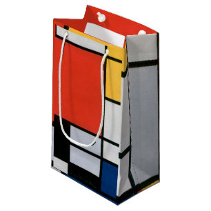 Mondrian Komposition Red Yellow Blue Black Kleine Geschenktüte