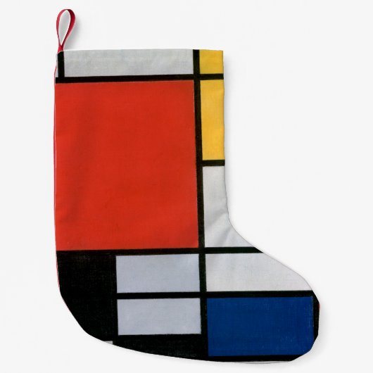 Mondrian Komposition Red Yellow Blue Black Kleiner Weihnachtsstrumpf (Vorderseite)