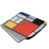 Mondrian Komposition Red Yellow Blue Black Laptopschutzhülle (Vorne Knopf)