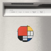 Mondrian Komposition Red Yellow Blue Black Magnet (In Situ (Geschirrspüler))