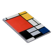Mondrian Komposition Red Yellow Blue Black Notizblock (Rechte Seite)