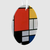 Mondrian Komposition Red Yellow Blue Black Ornament (Vorderseite)
