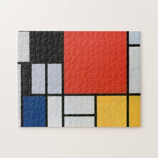Mondrian Komposition Red Yellow Blue Black Puzzle (Horizontal)