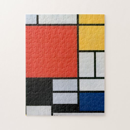 Mondrian Komposition Red Yellow Blue Black Puzzle (Vertikal)