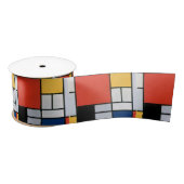 Mondrian Komposition Red Yellow Blue Black Satinband (Spule)