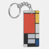 Mondrian Komposition Red Yellow Blue Black Schlüsselanhänger (Vorderseite links)