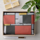 Mondrian Komposition Red Yellow Blue Black Seidenpapier (Geschenk)