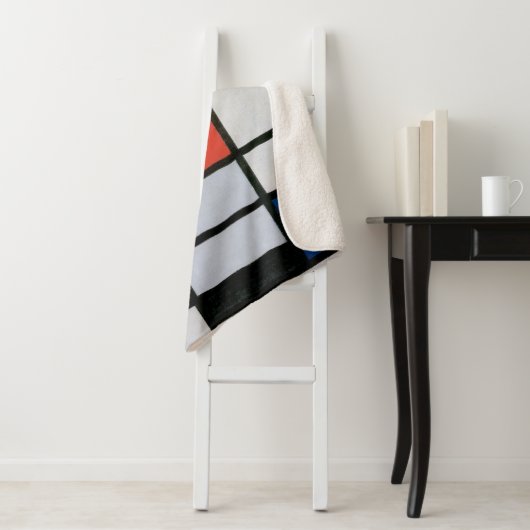 Mondrian Komposition Red Yellow Blue Black Sherpadecke (Beispiel)