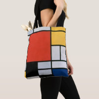 Mondrian Komposition Red Yellow Blue Black