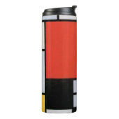 Mondrian Komposition Red Yellow Blue Black Thermosbecher (Nach links gedreht)
