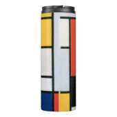 Mondrian Komposition Red Yellow Blue Black Thermosbecher (Rückseite)