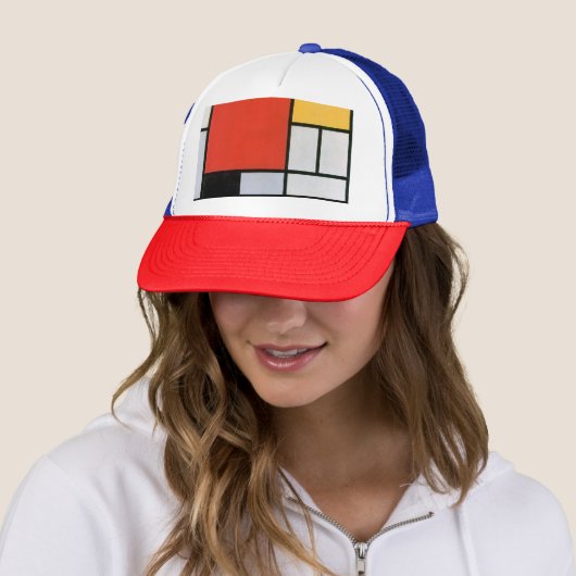 Mondrian Komposition Red Yellow Blue Black Truckerkappe (Beispiel)