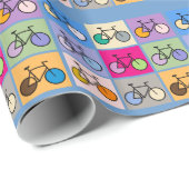 Mondrian Kunst-Fahrrad-Gitter-Packpapier Geschenkpapier (Rolleneckpunkt)