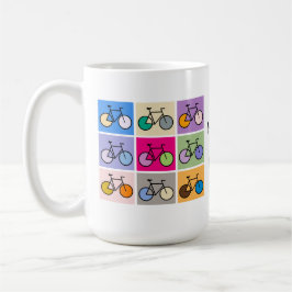 Mondrian Kunst-Fahrrad-Gitter-Tasse Kaffeetasse