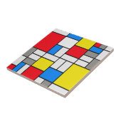 Mondrian Kunst-Variantethema Fliese (Seite)