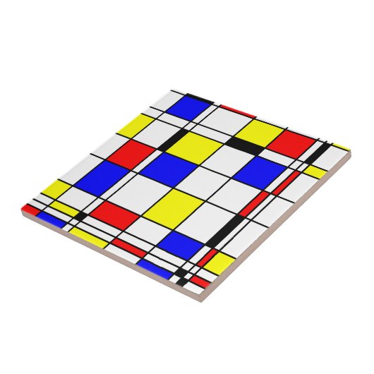 Mondrian Kunstart Fliese (Seite)