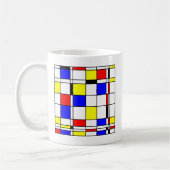 Mondrian Kunstart Kaffeetasse (Links)