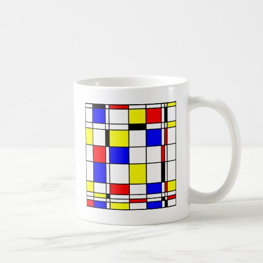 Mondrian Kunstart Kaffeetasse (Rechts)
