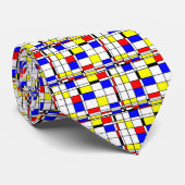 Mondrian Kunstart Krawatte (Gerollt)