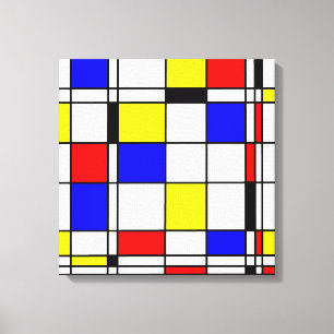 Mondrian Kunstart Leinwanddruck