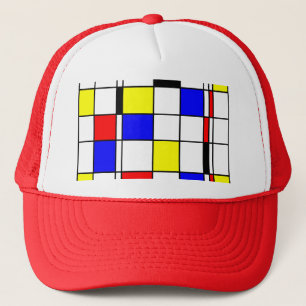 Mondrian Kunstart Truckerkappe