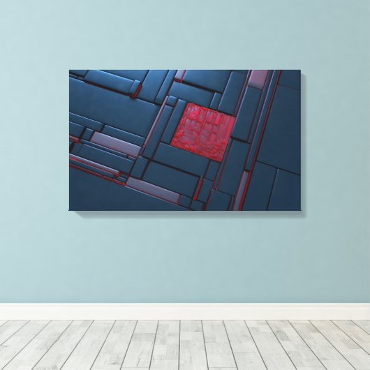 Mondrian Leinwanddruck (Insitu (Holzboden))