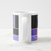 Mondrian Lila Pink Black Print Jumbo-Tasse (Rückseite)