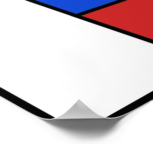 Mondrian Lines 24" x 24" Poster (Matte) (Ecke)