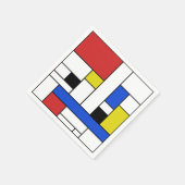 Mondrian Lines White Cocktail Paper Napkins Serviette (Ecke)